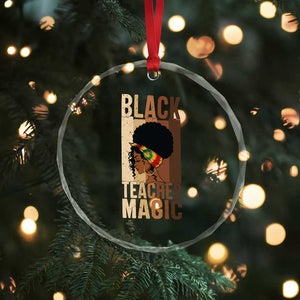 Black Teacher Magic Crystal Glass Ornament African American Pride Teacher Life TS12 Print Your Wear