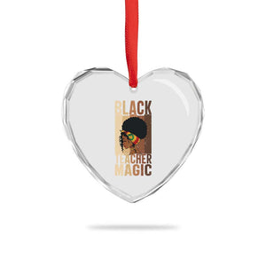 Black Teacher Magic Heart Crystal Glass Ornament African American Pride Teacher Life TS12 Print Your Wear