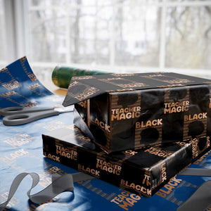 Black Teacher Magic Wrapping Paper Roll Empowering African American Pride Teacher Gift TS12 Black Print Your Wear