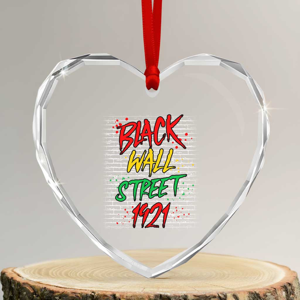 Black Wall Street 1921 Heart Crystal Glass Ornament Tulsa Oklahoma Black History Month TS11 Transparent Glass 3'' Heart Print Your Wear