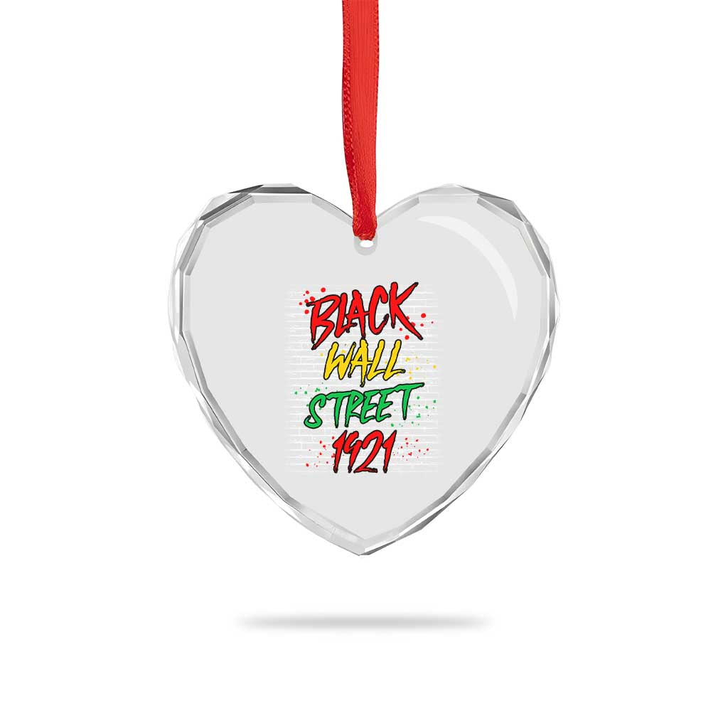 Black Wall Street 1921 Heart Crystal Glass Ornament Tulsa Oklahoma Black History Month TS11 Print Your Wear