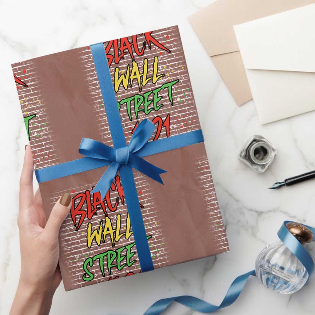 Black Wall Street 1921 Wrapping Paper Roll Tulsa Oklahoma Black History Month TS11 Mocha Print Your Wear