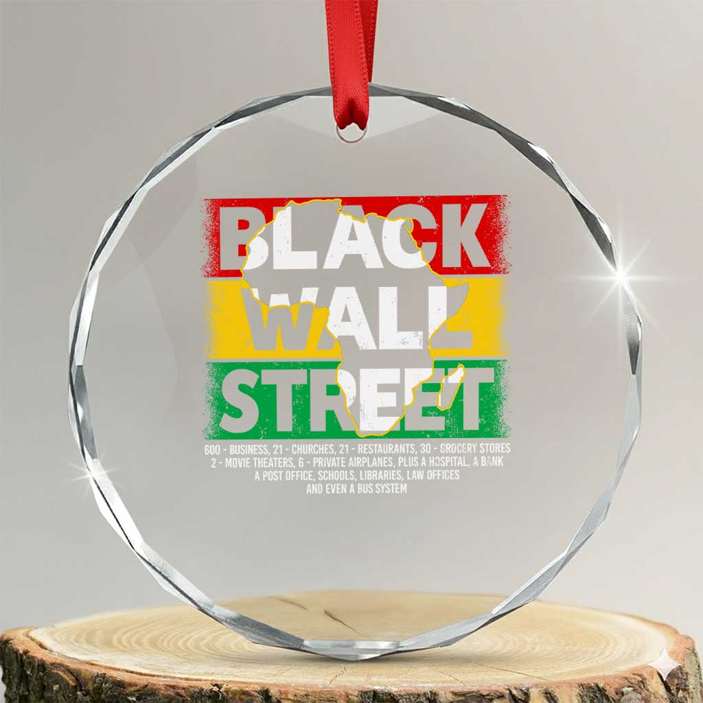 Black Wall Street Crystal Glass Ornament Tulsa Black History Month Africa Map TS11 Transparent Glass 3'' Circle Print Your Wear