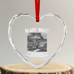 Black Wall Street First Bombs Heart Crystal Glass Ornament Tulsa Oklahoma Black History Month TS11 Transparent Glass 3'' Heart Print Your Wear