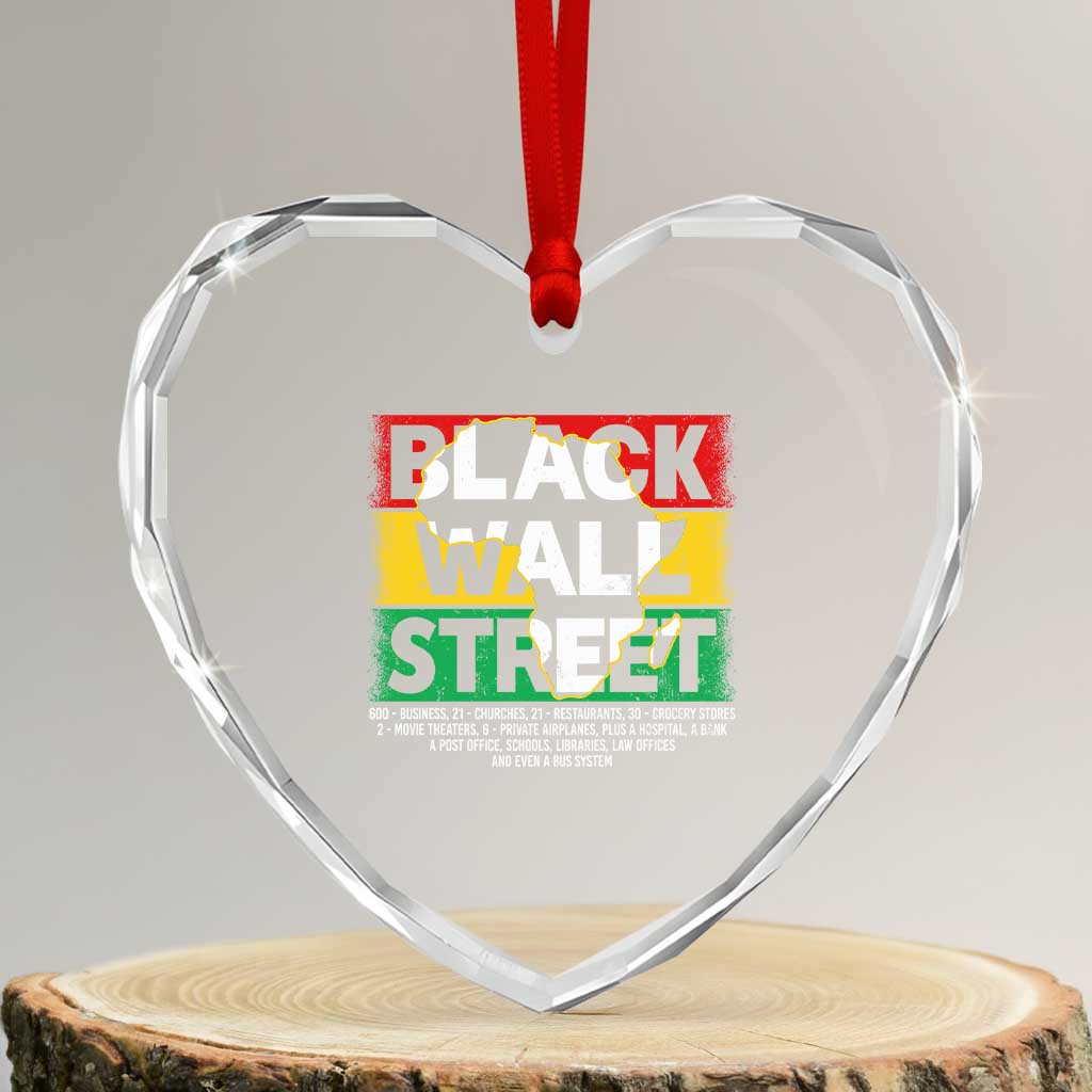 Black Wall Street Heart Crystal Glass Ornament Tulsa Black History Month Africa Map TS11 Transparent Glass 3'' Heart Print Your Wear