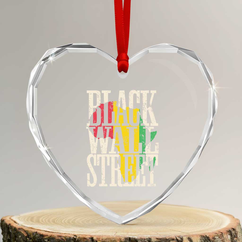 Black Wall Street Heart Crystal Glass Ornament Tulsa Oklahoma Black History Month Africa Map TS11 Transparent Glass 3'' Heart Print Your Wear