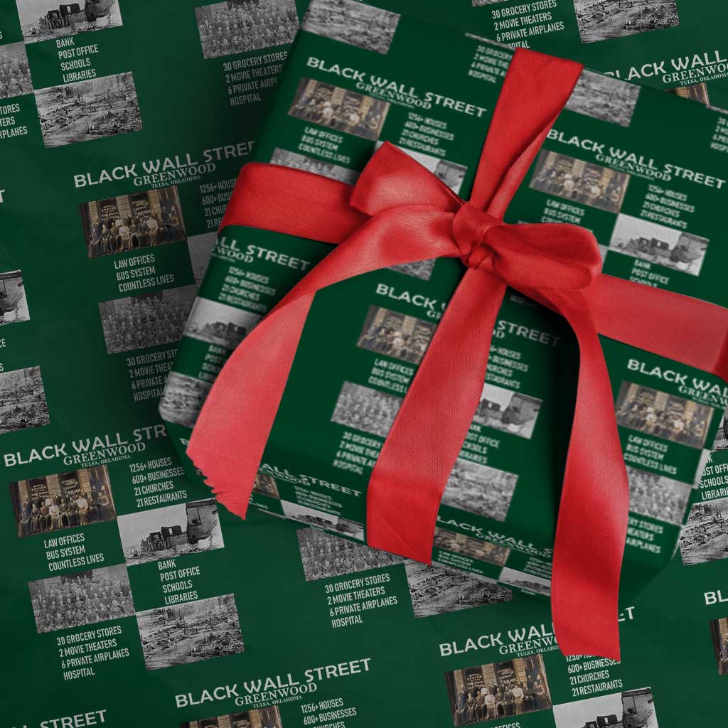 Black Wall Street Wrapping Paper Roll Loads Of Luck Lucky Tractor Truck TS02 Green Print Your Wear