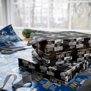 Black Wall Street Wrapping Paper Roll Loads Of Luck Lucky Tractor Truck TS02 Black Print Your Wear