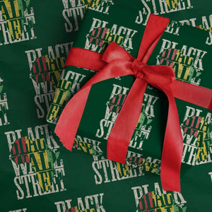 Black Wall Street Wrapping Paper Roll Tulsa Oklahoma Black History Month Africa Map TS11 Green Print Your Wear