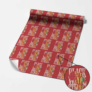 Black Wall Street Wrapping Paper Roll Tulsa Oklahoma Black History Month Africa Map TS11 Red Print Your Wear