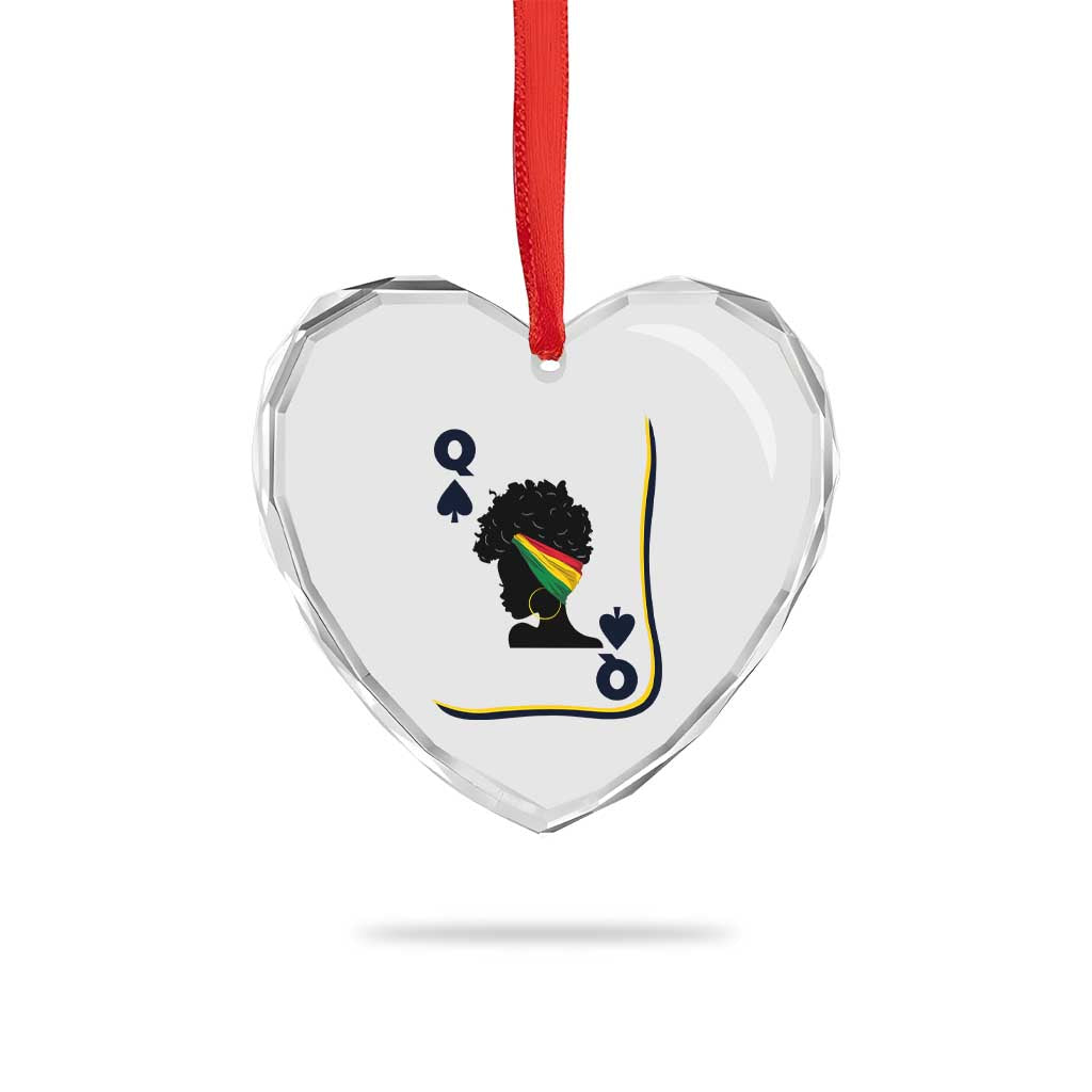 Black Woman Gift Heart Crystal Glass Ornament Melanin Queen Card TS12 Print Your Wear