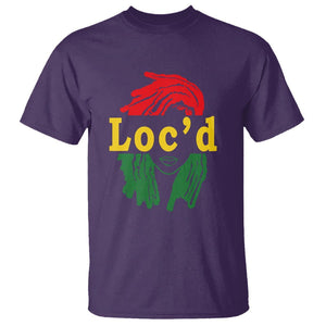 Black Woman Melanin Girl Juneteenth T Shirt With Loc'd Hair TS01 Purple Printyourwear