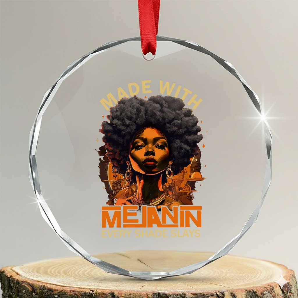 Black Women Crystal Glass Ornament Melanin Juneteenth Black History TS10 Transparent Glass 3'' Circle Print Your Wear