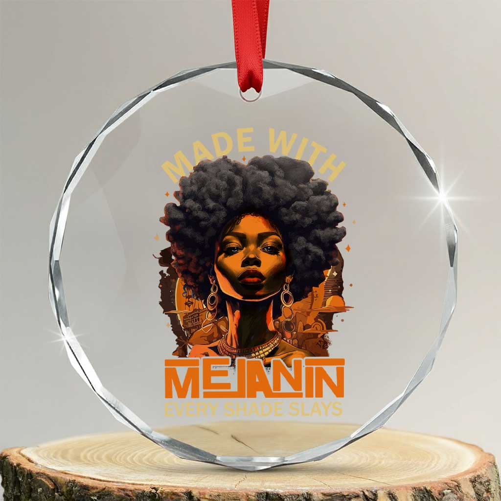Black Women Crystal Glass Ornament Melanin Juneteenth Black History TS10 Transparent Glass 3'' Circle Print Your Wear