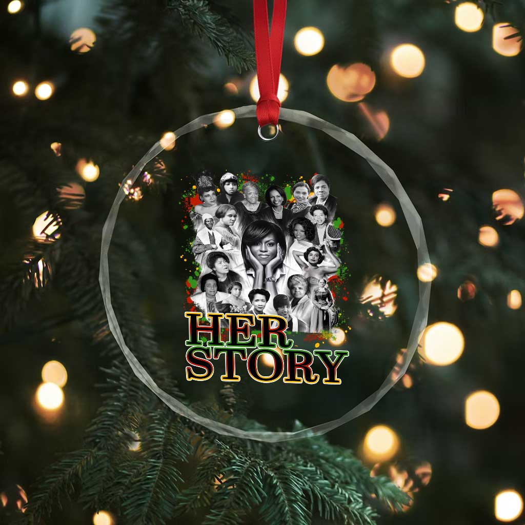 Black Women History Crystal Glass Ornament Her Story Black History Month TS11 Print Your Wear