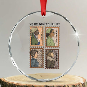 Black Women History Leaders Crystal Glass Ornament Womens History Month TS12 Transparent Glass 3'' Circle Print Your Wear