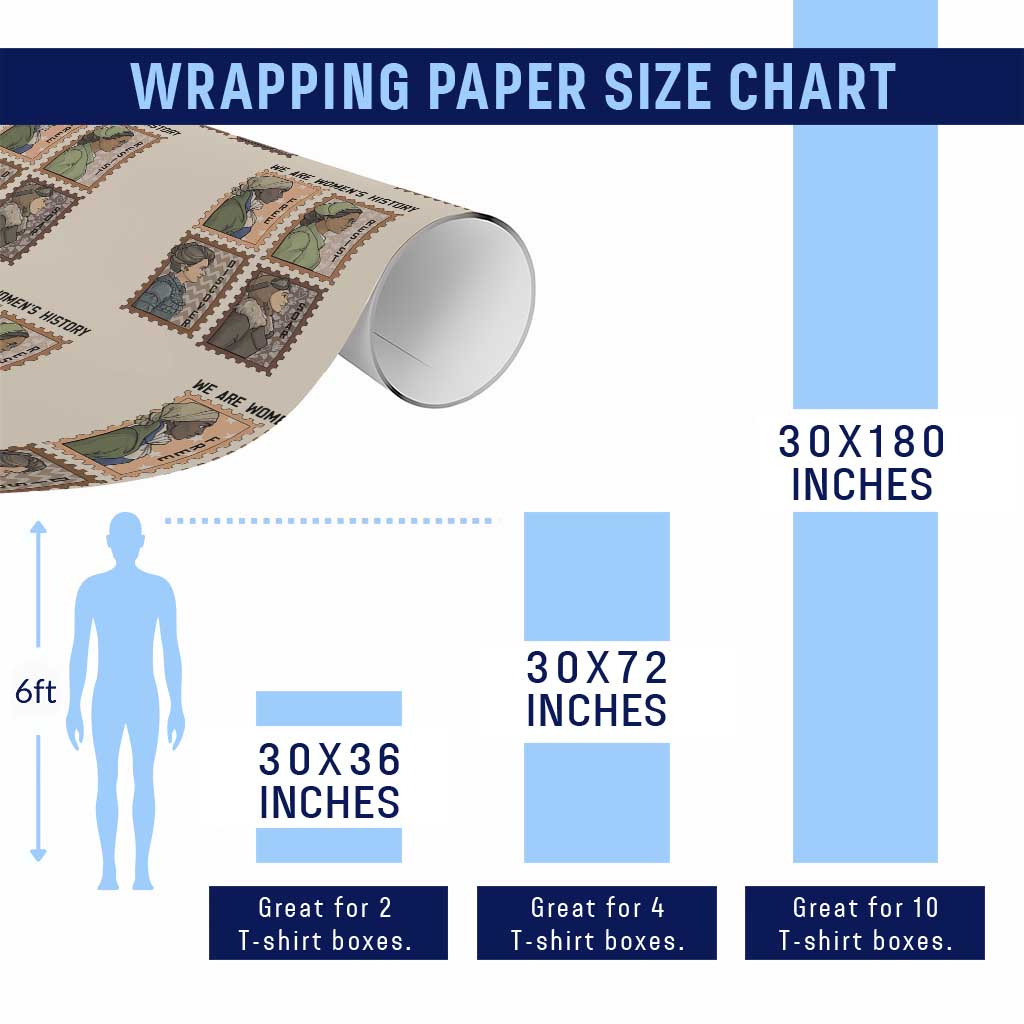 Black Women History Leaders Wrapping Paper Roll Womens History Month TS12 Print Your Wear