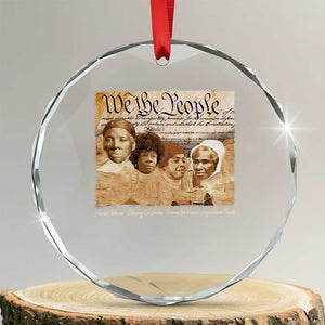Black Women Leaders Crystal Glass Ornament Harriet Tubman Shirley Fannie Hamer Sojourner Truth Black History Month TS11 Transparent Glass 3'' Circle Print Your Wear
