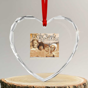Black Women Leaders Heart Crystal Glass Ornament Harriet Tubman Shirley Fannie Hamer Sojourner Truth Black History Month TS11 Transparent Glass 3'' Heart Print Your Wear