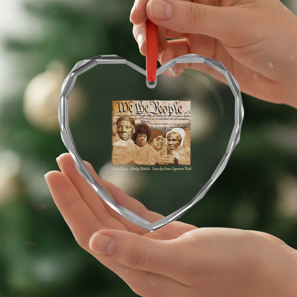 Black Women Leaders Heart Crystal Glass Ornament Harriet Tubman Shirley Fannie Hamer Sojourner Truth Black History Month TS11 Print Your Wear