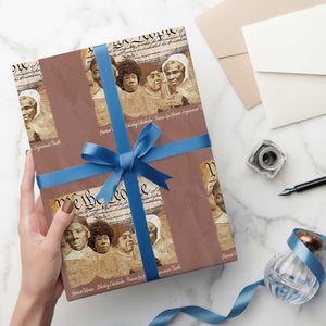 Black Women Leaders Wrapping Paper Roll Harriet Tubman Shirley Fannie Hamer Sojourner Truth Black History Month TS11 Mocha Print Your Wear
