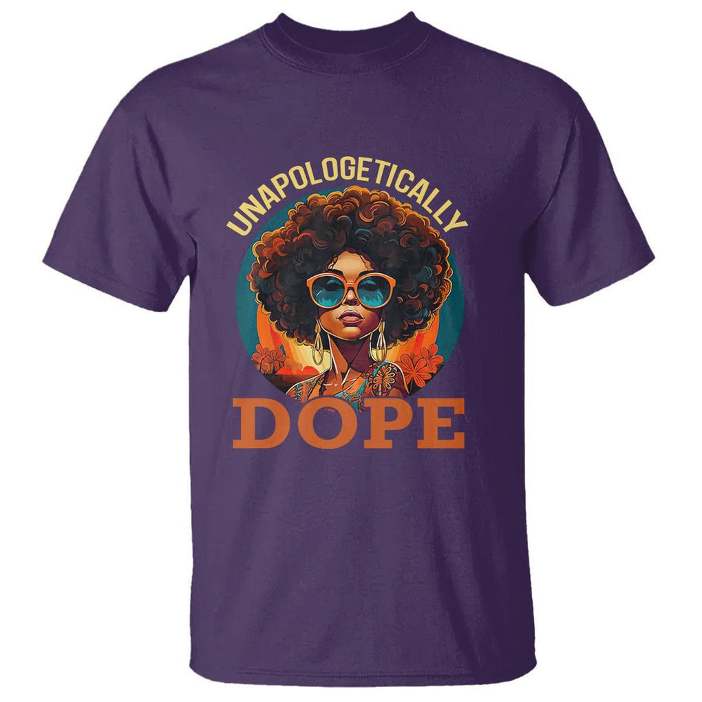 Black Women Unapologetically Dope Juneteenth Black History T Shirt TS01 Purple Printyourwear