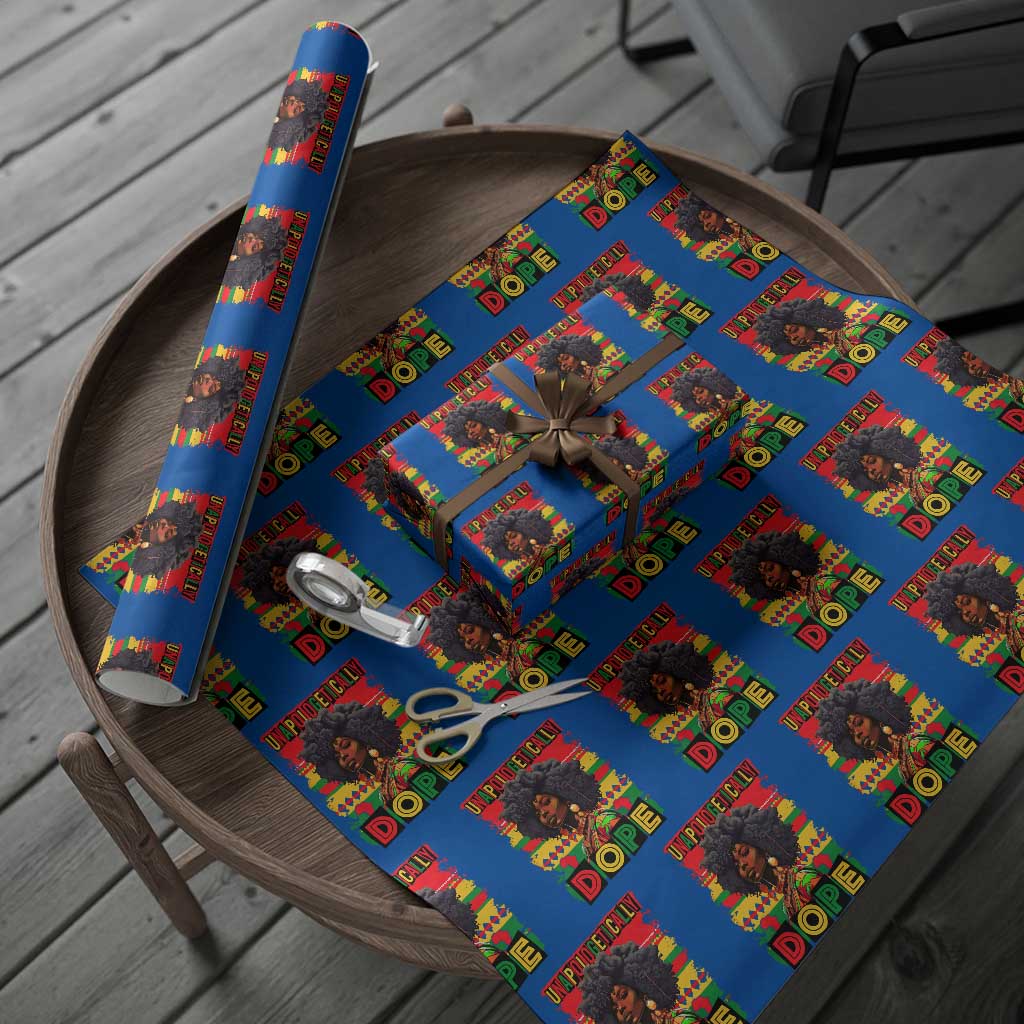 Black Women Unapologetically Dope Wrapping Paper Roll Juneteenth Black History - Print Your Wear