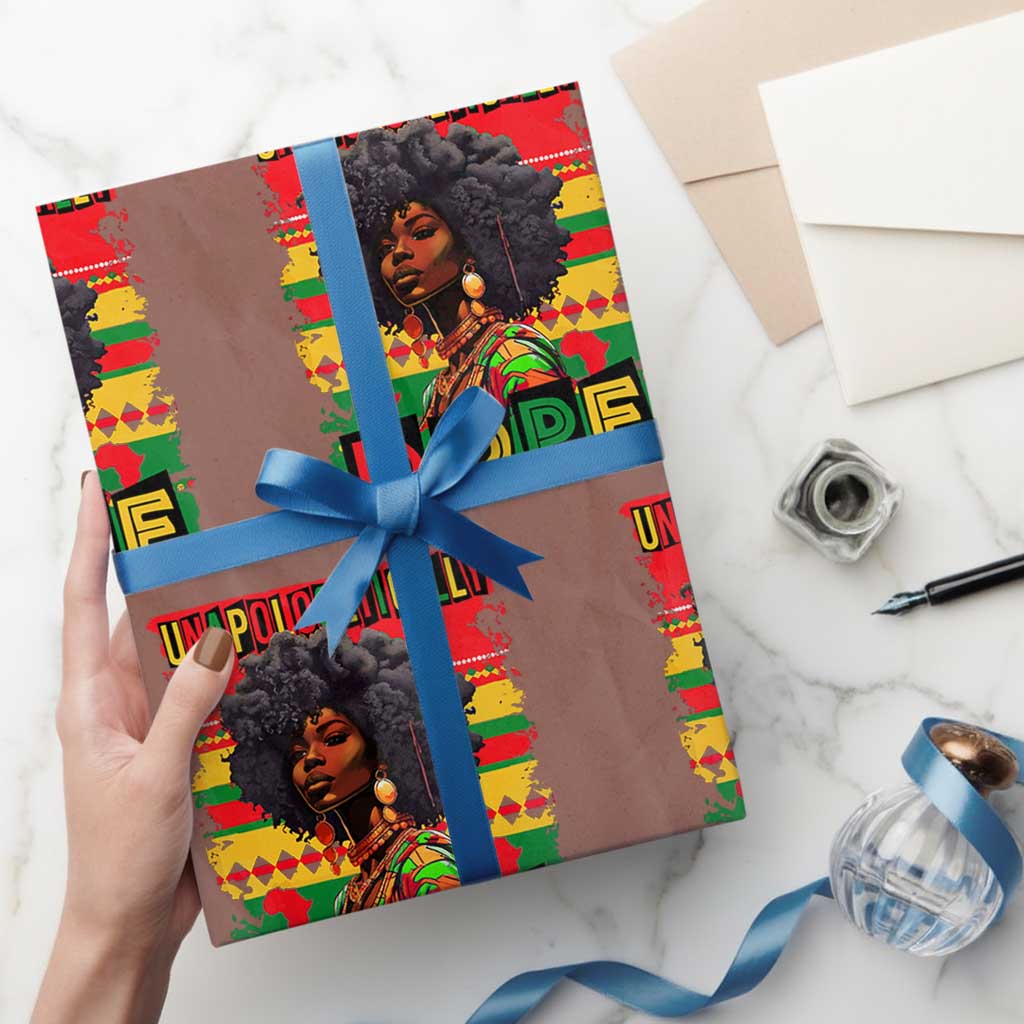 Black Women Unapologetically Dope Wrapping Paper Roll Juneteenth Black History - Print Your Wear