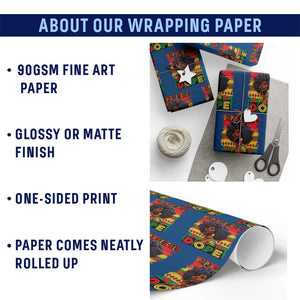 Black Women Unapologetically Dope Wrapping Paper Roll Juneteenth Black History TS10 Print Your Wear