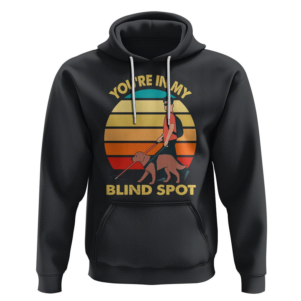 Blindness Visual Impairment Hoodie You're In My Blind Spot Vintage TS09 Black Printyourwear