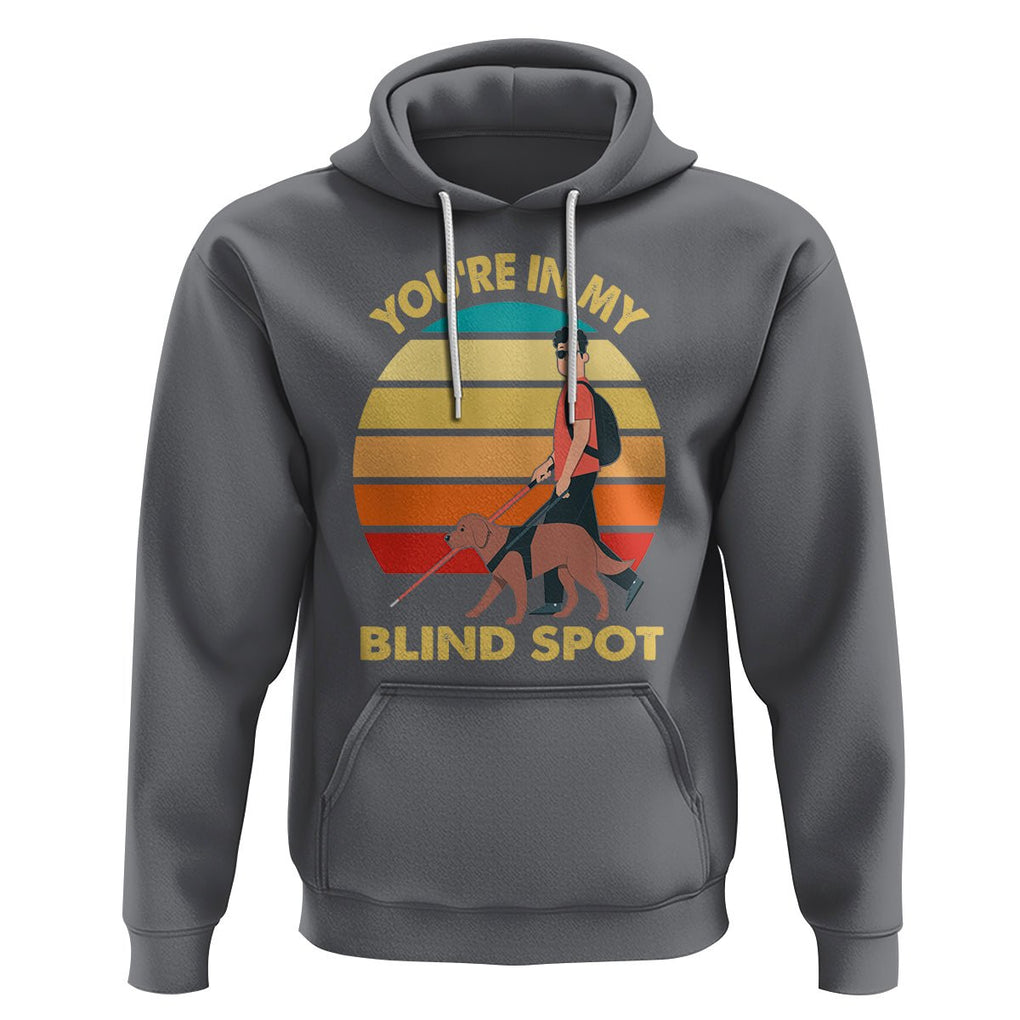 Blindness Visual Impairment Hoodie You're In My Blind Spot Vintage TS09 Charcoal Printyourwear
