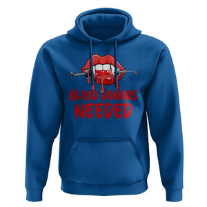 Blood Donors Needed Funny Vampire Lip Hoodie TS09 Royal Blue Printyourwear