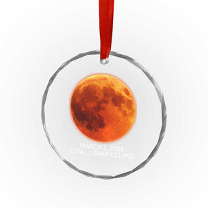 Blood Moon Total Lunar Eclipse March 3 2026 Crystal Glass Ornament Blood Moon Astronomy Souvenir Graphic TS02 Print Your Wear