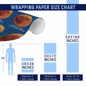 Blood Moon Total Lunar Eclipse March 3 2026 Wrapping Paper Roll Blood Moon Astronomy Souvenir Graphic TS02 Print Your Wear