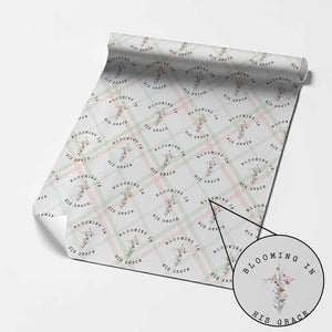 Blooming in His Grace Wrapping Paper Roll Boho Wildflower Christian Faith TS14 Christmas Plaid Print Your Wear