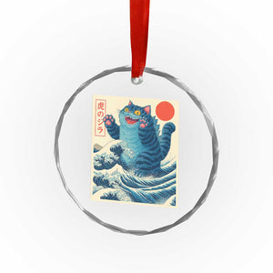 Blue Cat Giant Monster Japanese Art Crystal Glass Ornament Kawaii Demon Tiger Funny Kitty Dad Gifts TS10 Print Your Wear