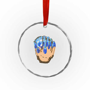 Blue Ice Cream Cone Baseball Glove Drip Crystal Glass Ornament TS02 Print Your Wear