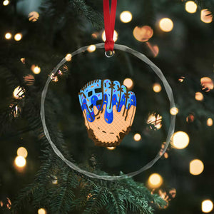 Blue Ice Cream Cone Baseball Glove Drip Crystal Glass Ornament TS02 Print Your Wear