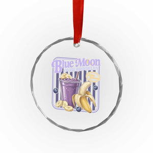 Blue Moon Over Brooklyn Banana Smoothie Aesthetic Crystal Glass Ornament Extra Banana Hockey Romance Retro Style TS02 Print Your Wear