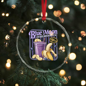 Blue Moon Over Brooklyn Banana Smoothie Aesthetic Crystal Glass Ornament Extra Banana Hockey Romance Retro Style TS02 Print Your Wear