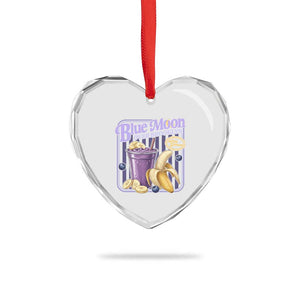 Blue Moon Over Brooklyn Banana Smoothie Aesthetic Heart Crystal Glass Ornament Extra Banana Hockey Romance Retro Style TS02 Print Your Wear