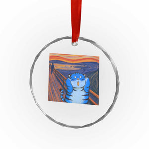 Blue Tiger Scream Crystal Glass Ornament Cute Animal Anime Demon Aesthetic Painting - Print Your Wear