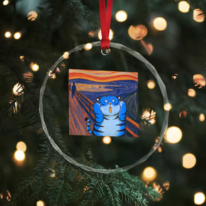 Blue Tiger Scream Crystal Glass Ornament Cute Animal Anime Demon Aesthetic Painting TS10 Print Your Wear