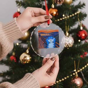 Blue Tiger Scream Crystal Glass Ornament Cute Animal Anime Demon Aesthetic Painting - Print Your Wear