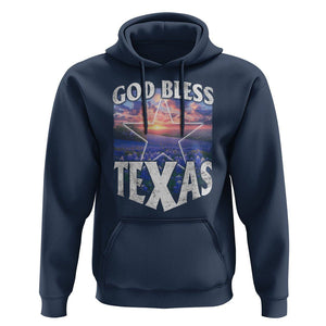 Bluebonnet Field God Bless Texas Hoodie TS09 Navy Print Your Wear