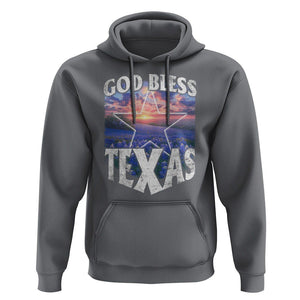 Bluebonnet Field God Bless Texas Hoodie TS09 Charcoal Print Your Wear