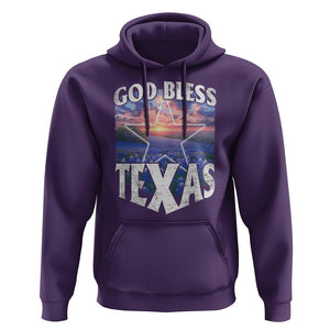 Bluebonnet Field God Bless Texas Hoodie TS09 Purple Print Your Wear