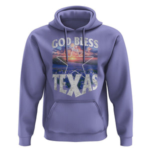 Bluebonnet Field God Bless Texas Hoodie TS09 Violet Print Your Wear