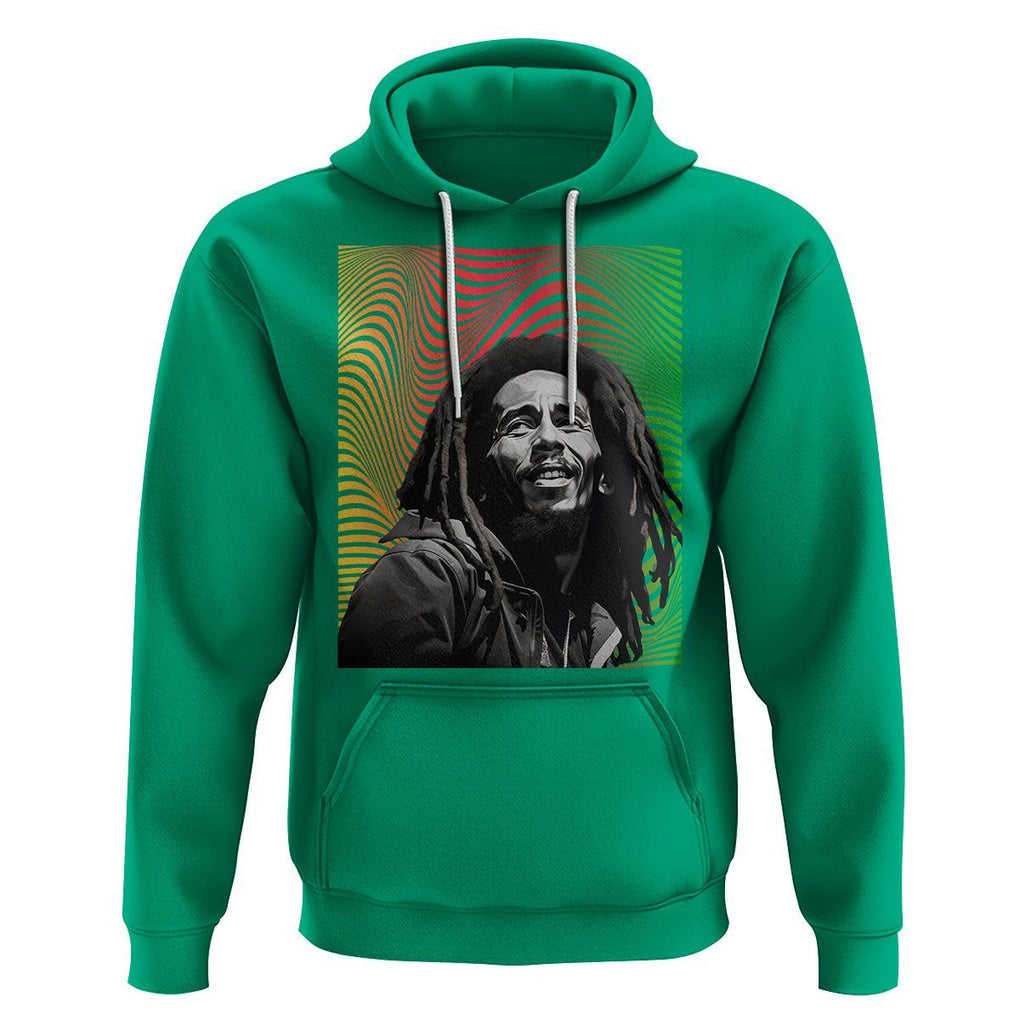 Legend Bob Hoodie One Love The Reggae Vintage Graphic TS02 Irish Green Printyourwear