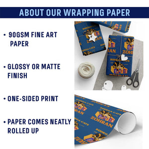 Bodega Cats for Zohran Wrapping Paper Roll New York Mamdani Supporter Mayor Cute Cat TS02 Print Your Wear